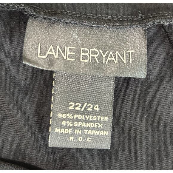 Lane Bryant Women's Midi Skirt Plus Size 22/24 Black Elastic Waist Pull On - Picture 3 of 6